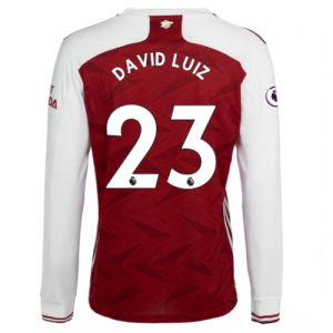 Arsenal David Luiz Long Sleeve Home Jersey