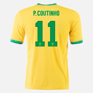 Brazil Philippe Coutinho Home Jersey