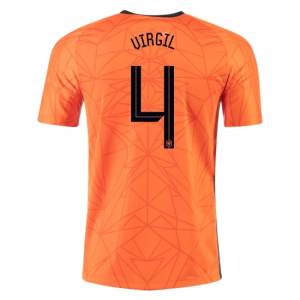 Netherlands Virgil van Dijk Home Jersey Euro