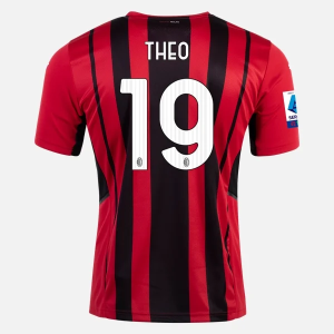 Günstige Fußballtrikots AC Milan Theo Hernandez 19 Heim Trikot Home 2021/22 – Kurzarm