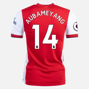 Günstige Fußballtrikots Arsenal Pierre Emerick Aubameyang 14 Heim Trikot Home 2021/22 – Kurzarm
