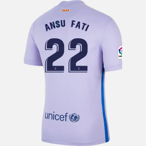 Günstige Fußballtrikots FC Barcelona Ansu Fati 22 Auswärts Trikot Away  2021/22 – Kurzarm