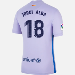 Günstige Fußballtrikots FC Barcelona Jordi Alba 18 Auswärts Trikot Away  2021/22 – Kurzarm