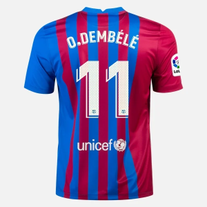 Günstige Fußballtrikots FC Barcelona Ousmane Dembele 11 Heim Trikot Home  2021/22 – Kurzarm