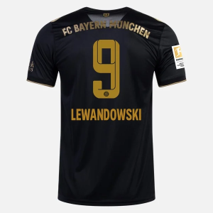 FC Bayern München Robert Lewandowski 9 Auswärts Trikot 2021 2022 – Kurzarm