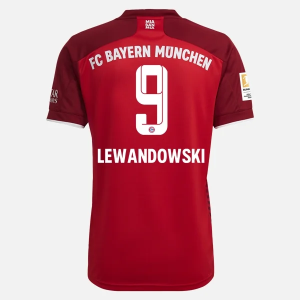 FC Bayern München Robert Lewandowski 9 Heim Trikot 2021 2022 – Kurzarm