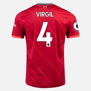 Günstige Fußballtrikots Liverpool Virgil van Dijk 4 Heim Trikot Home  2021/22 – Kurzarm