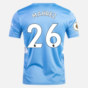 Günstige Fußballtrikots Manchester City Riyad Mahrez 26 Heim Trikot Home 2021/22 – Kurzarm