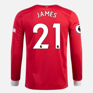 Günstige Fußballtrikots Manchester United Daniel James 21 Heim Trikot Home 2021/22 – Langarm