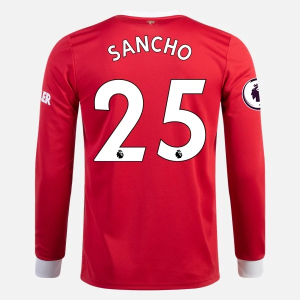 Günstige Fußballtrikots Manchester United Jadon Sancho 25 Heim Trikot Home 2021/22 – Langarm
