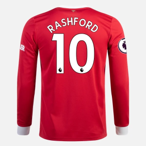 Günstige Fußballtrikots Manchester United Marcus Rashford 10 Heim Trikot Home 2021/22 – Langarm