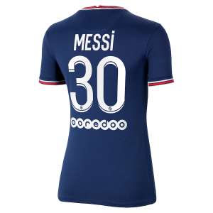 Günstige Fußballtrikots Paris Saint Germain PSG Lionel Messi 30 Jordan Brand Dame Heim Trikot Home 2021/22 – Kurzarm