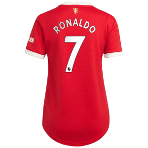 Fußballtrikots Manchester United Cristiano Ronaldo 7 Dame Heim Trikot Home 2021 2022 – Kurzarm