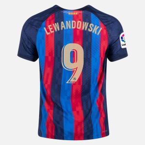 FC Barcelona Robert Lewandowski 9 Heim Trikot 2022 2023 – Kurzarm